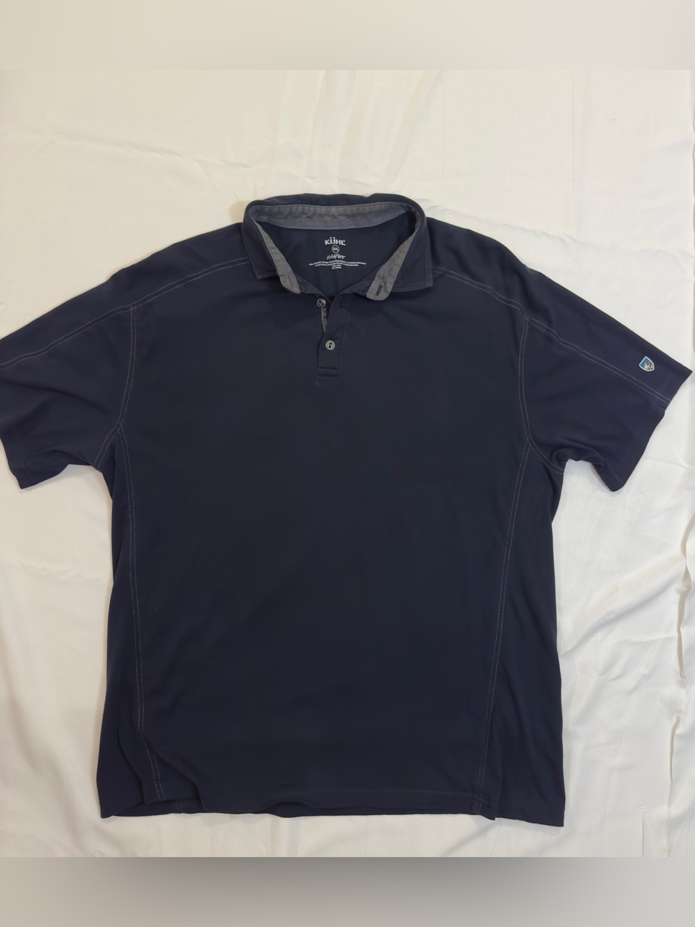Kuhl Wayfarer Organic Wildfiber Cotton Polo Shirt. Size: XXL Color: Black.